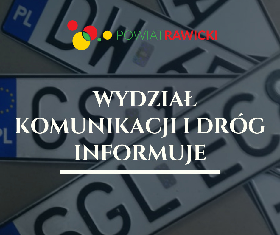 Wydział Komunikacji i Dróg informuje