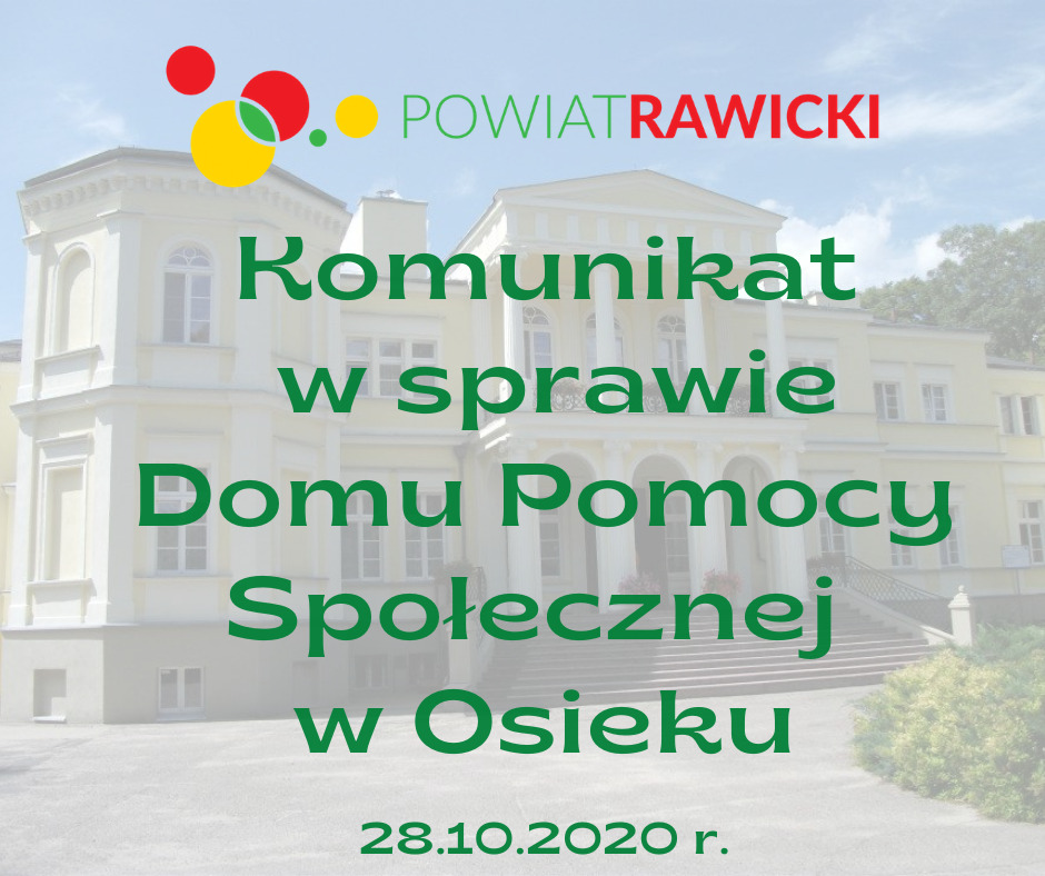 Komunikat w sprawie Domu Pomocy Społecznej w Osieku