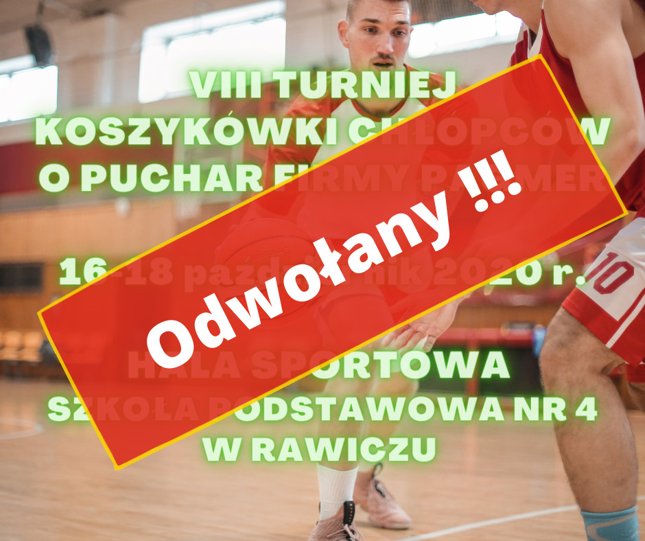 mecz koszykówki, odwołany VIII Turniej Koszykówki Chłópców o Puchar Firmy Pagmer