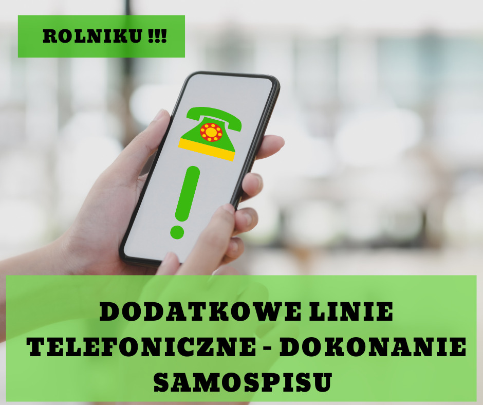 Dodatkowe linie telefoniczne na dokonanie samospisu