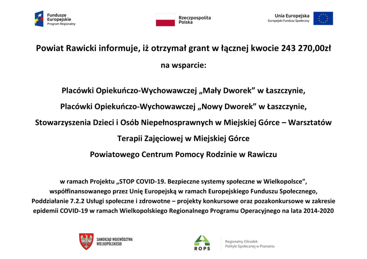 Powiat Rawicki otrzymał grant