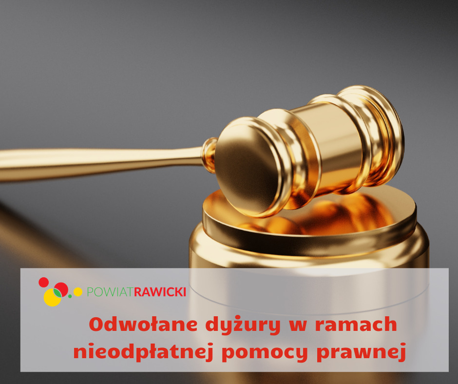 Odwołany dyżur w ramach nieodpłatnej pomocy prawnej