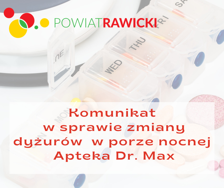 Zmiany dyżurów - pora nocna Apteka Dr. Max