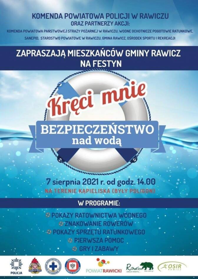 7 sierpnia zapraszamy do udziału w ogólnopolskiej akcji informacyjno-edukacyjnej pn. ?Kręci mnie bezpieczeństwo nad wodą?.