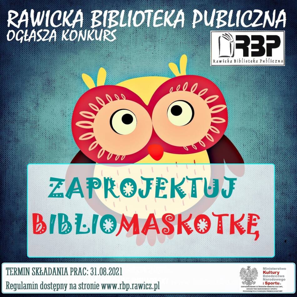 Rawicka Biblioteka Publiczna ogłosiła konkurs pn. ?Zaprojektuj bibliomaskotkę?.