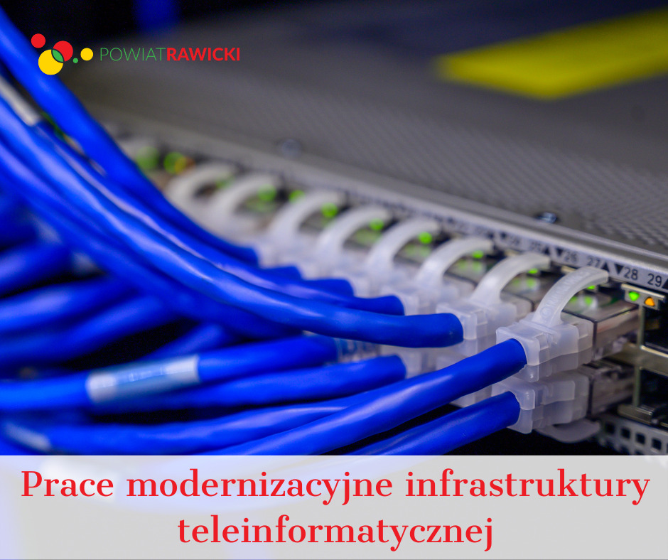 Prace modernizacyjnyjne infrastruktury teleinformatycznej, w dniu 5 listopada 2021r.