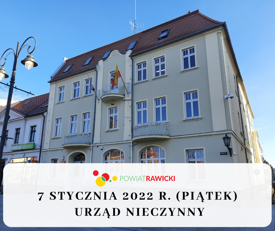 Urząd nieczynny - 7 stycznia 2022 r.