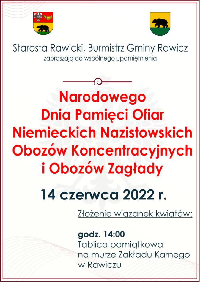 Narodowy Dzień Pamięci Ofiar Niemieckich Nazistowskich Obozów Koncentracyjnych i Obozów Zagłady - 14.06.2022