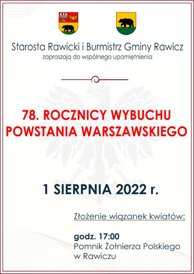 Rocznica wybuchu Powstania Warszawskiego