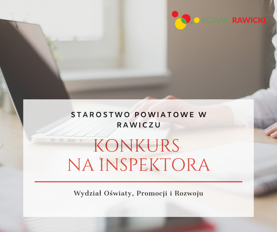 Ogłoszenie o naborze na wolne stanowisko urzędnicze Inspektora w Wydziale Oświaty, Promocji i Rozwoju