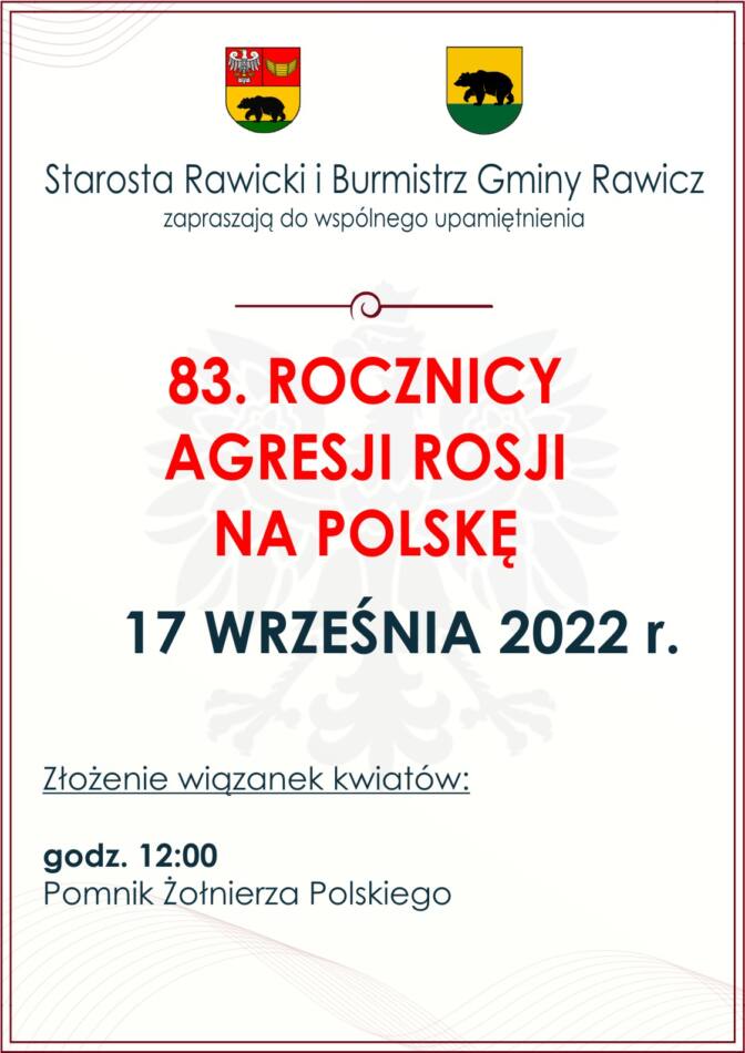 PAMIĘTAMY ? 17 WRZEŚNIA ? ROCZNICA AGRESJI ZSRR NA POLSKĘ