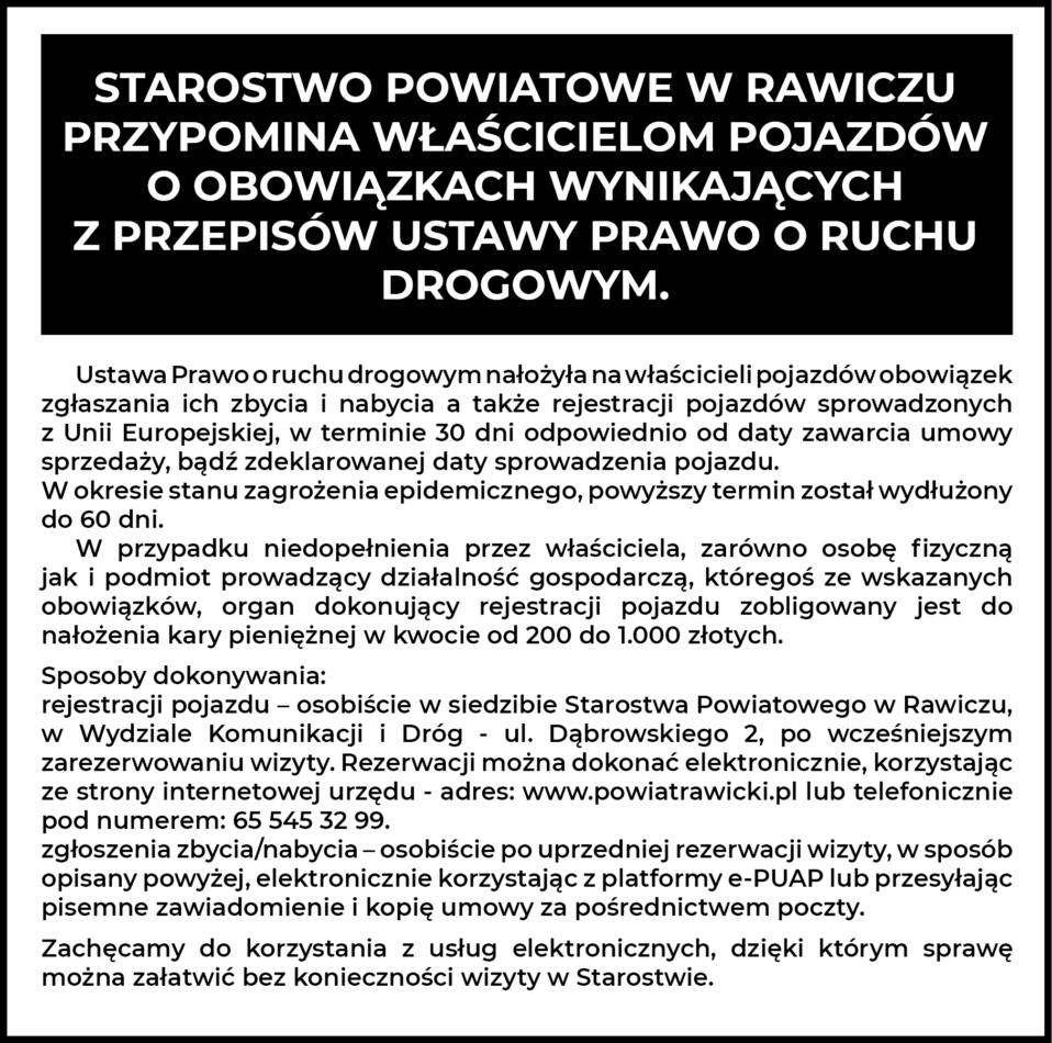 Obowiązki właścicieli pojazdów