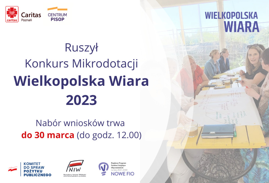 Masz pomysł? Wielkopolska Wiara pomoże go zrealizować! Do rozdysponowania ponad pół miliona